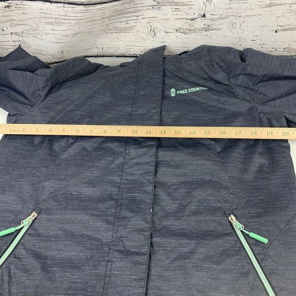 Free Country‎ Women's [Size Medium] Black & Green Hooded Jacket - Picture 4 of 14